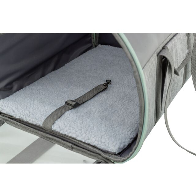 Trixie Geanta De Transport, Dillon, 33x32x54 cm, Pana la 10 kg, Gri/Verde Menta, 28908 - imagine 16