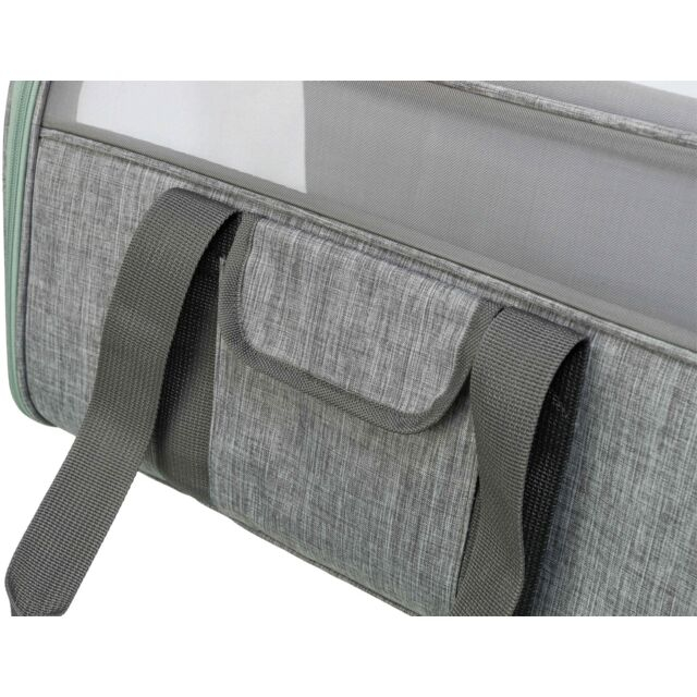 Trixie Geanta De Transport, Dillon, 33x32x54 cm, Pana la 10 kg, Gri/Verde Menta, 28908 - imagine 10