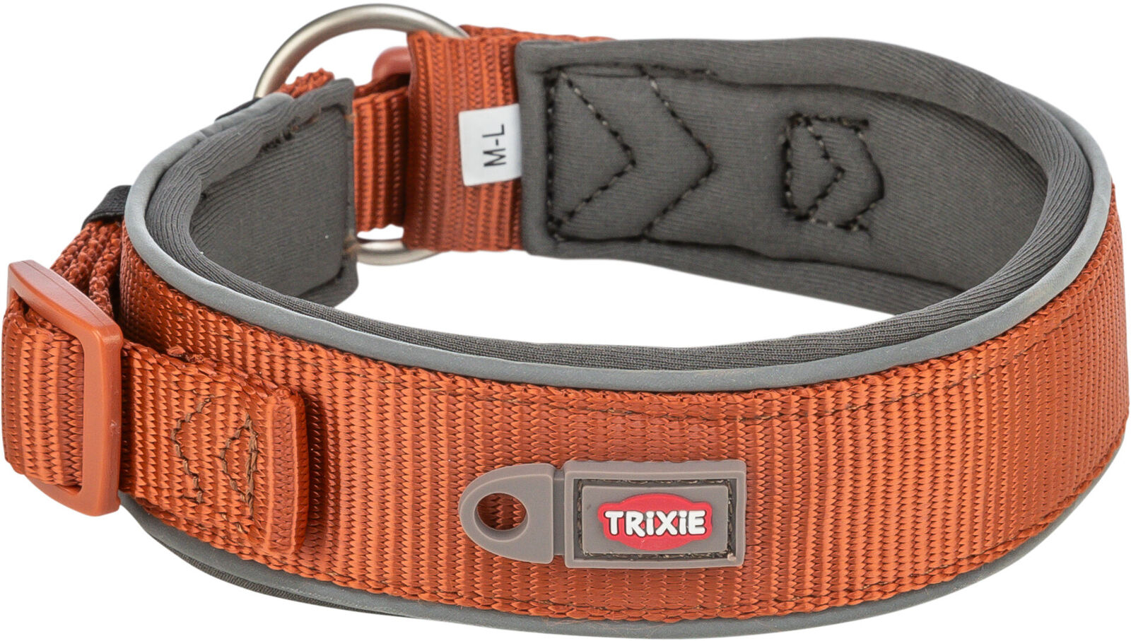 Trixie Zgarda Premium, Extra Lata, S-M: 33-42 cm/35 mm, Ruginiu/Grafit, 1995630 - imagine 7