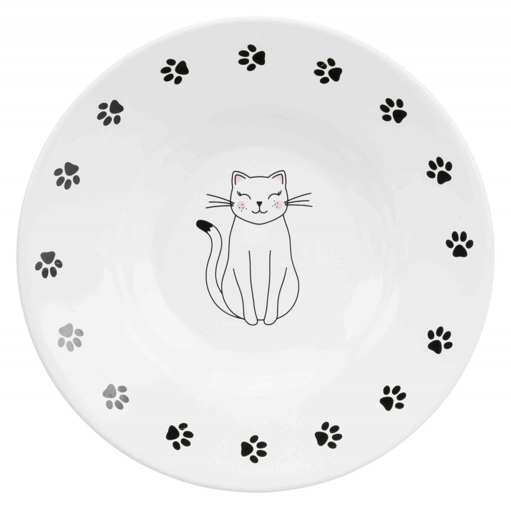 Trixie Castron Ceramic Pentru Pisici, 0.2 l/ 15 cm, Alb, 24651 - imagine 4
