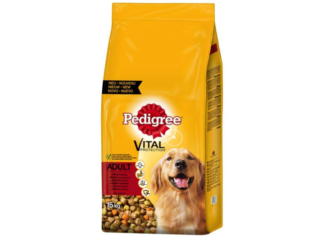 Pedigree Hrana Uscata Pentru Caini, Pedigree Vital Adult, Vita, 15 kg