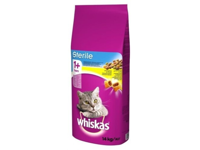 Whiskas Hrana Uscata Pentru Pisici, Whiskas Sterile Adult, Cu Pui, 14 kg