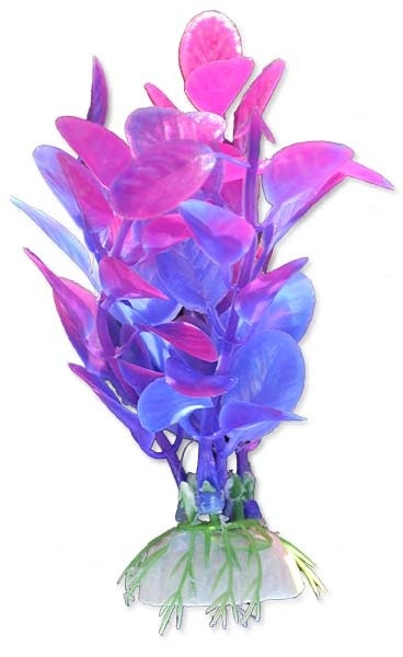 Happet Planta artificiala Pentru Acvariu, Blister, 10 cm, Violet/Roz, 1B04 - imagine 3