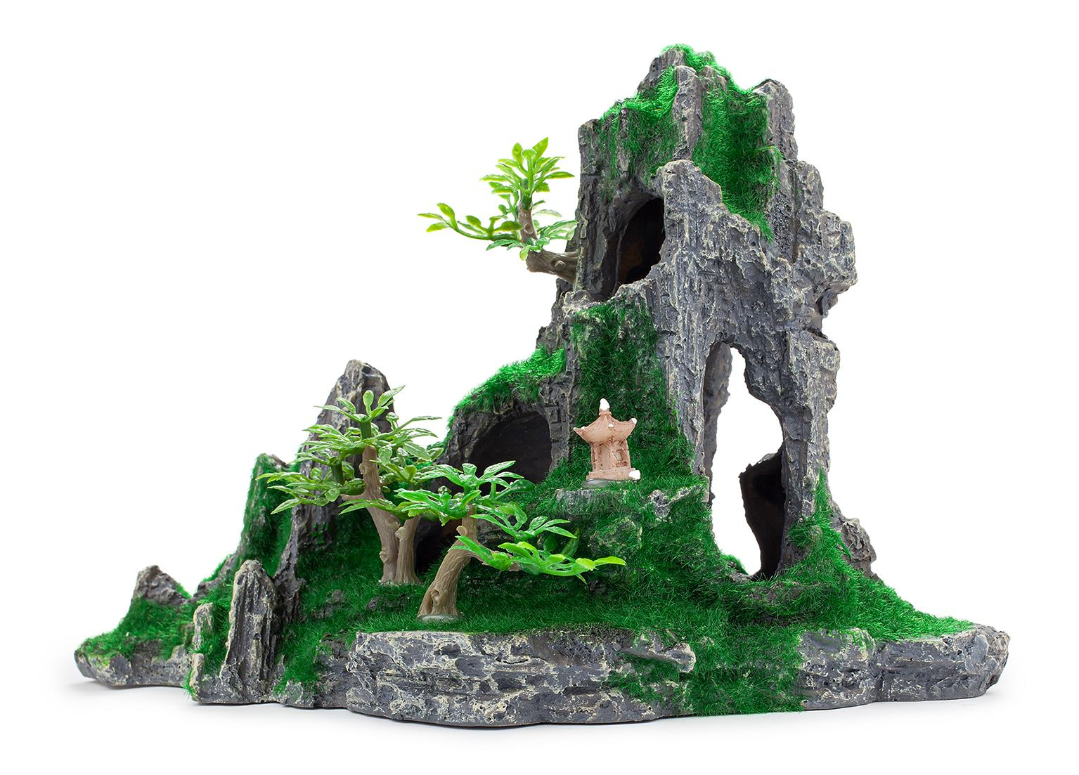 Happet L(-19%)Decor Pentru Acvariu, Stanca Cu Plante, 27 cm, R132 - imagine 4