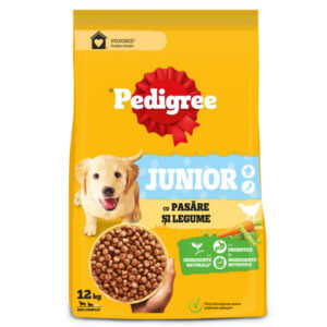 Pedigree Hrana Uscata Junior cu Pasare Legume, 12 kg, 13.11.25
