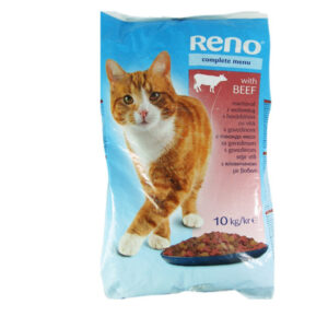 Reno Hrana Uscata Pentru Pisici, Reno Complete Menu, Cu Vita, 10 kg