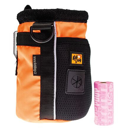 KidDog Gentuta Multifunctionala 3 In 1 Pentru Recompense, Cu Pungi Igienice, 17 x 11 cm, Portocaliu Neon/Negru, A17620 - imagine 8