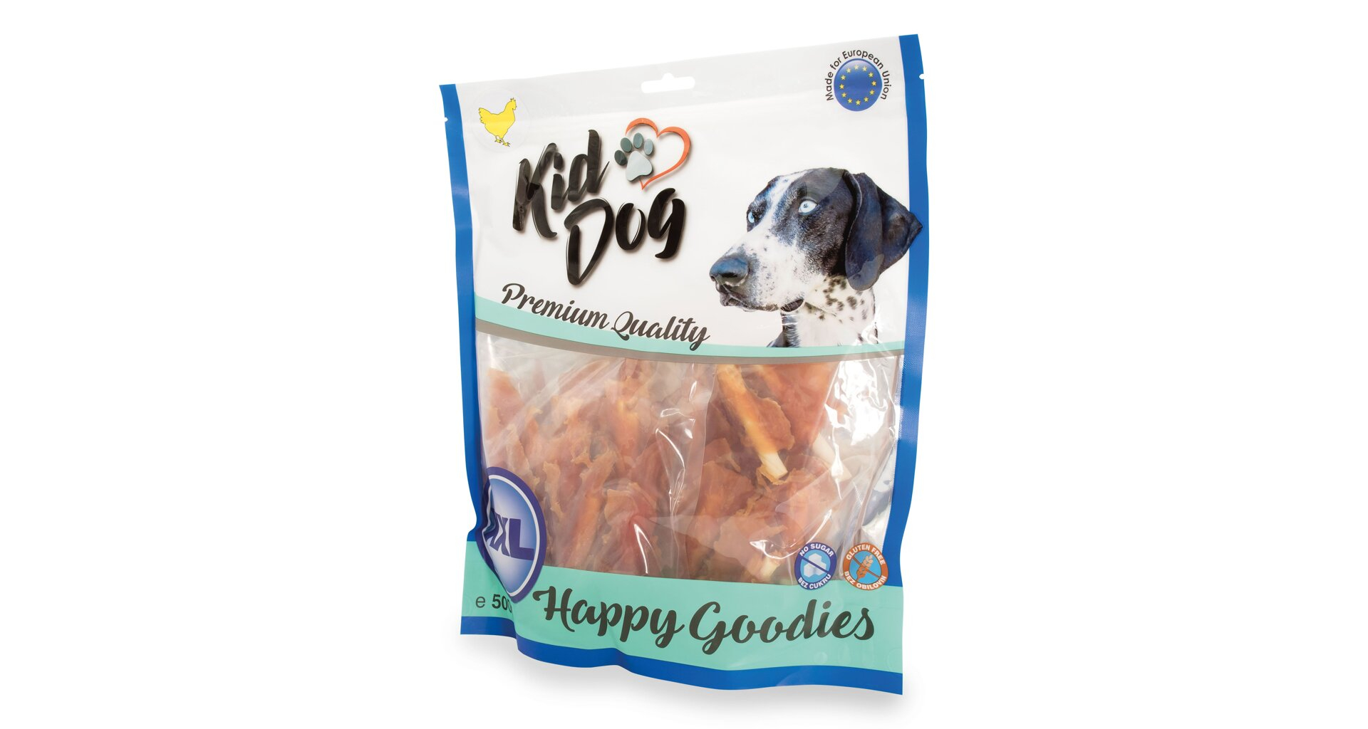 KidDog Recompense Pentru Caini, Mini Rulouri Invelite Cu Piept de Pui, 500 g, A04524 - imagine 6