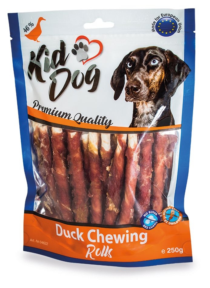 KidDog A(-15%) Recompense Pentru Caini, Rulouri Cu Rata, 250 g, A04622 - imagine 4